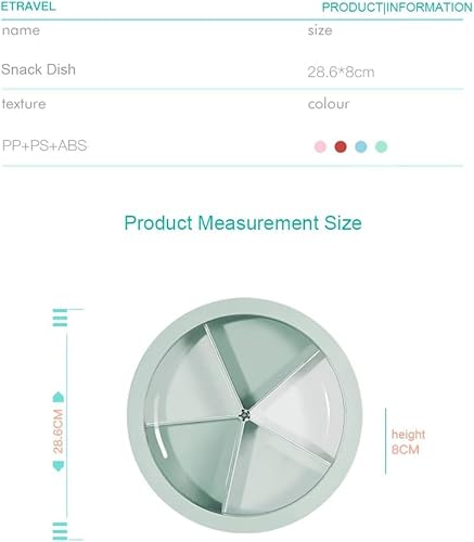 HAYAN Snack Schalen Dish süßigkeiten box mit Deckel 28,6 × 8 cm (Blau)