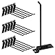 Swpeet 20 Stück 20,3 cm robuste Slatwall Haken Sortiment Kit, Slatwall Zubehör Slatwall Panel Haken Garage Organisation Lamellenwandhaken Stecktafel Gridwall Haken Display Haken für Einzelhandel