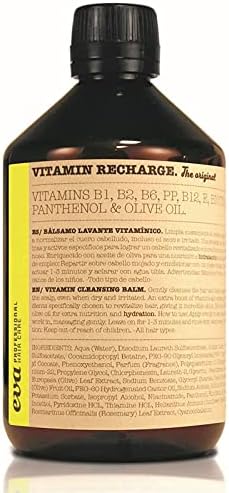 Vitamin Recharge Shampoo, The Original Cleansing Balm Shampoo, Dry scalp revitalizing treatment, Emulsifying Cleansing Balm, Natural Shampoo for Dry Hair, Eva Professional Hair Care Vitamin treatment, 100ml/3.38 FL oz