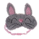 Schöne Kaninchen-Augenbinde - Süßes Kaninchen-Design, süß und modisch, ideal für Reisen, Fliegen, Züge, Nickerchen, gute Laune.