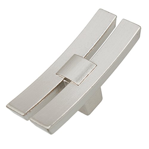 Gliderite Hardware 1.875 Inch 5742-Sn-10 Industrial Dual Bar Brushed Pewter Cabinet Knobs, 10 Pack, 1.875", Satin Nickel Finish #TOP12