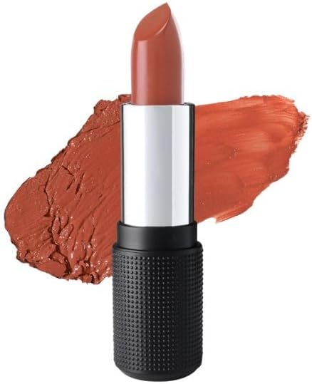 Red Apple Full Body Lipstick for Women - Vegan Gluten Free Organic Lipstick - Creamy Lip Color, Nourishing Lip Makeup w Vitamin E - WARM ORANGE BROWN SHADE - SPICE 'N EASY