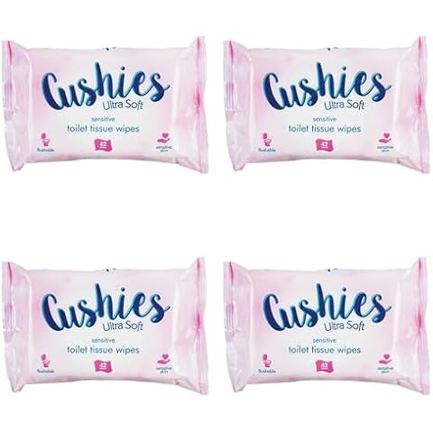 Cushies Sensitive Moist Toilet Wipes - 42 Biodegradable Wipes Cover