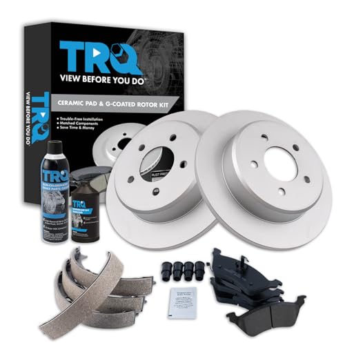 Image of TRQ Rear Brake Pad & Rotor Kit Compatible with 2001-2007 Chrysler 2001-2007 Dodge
