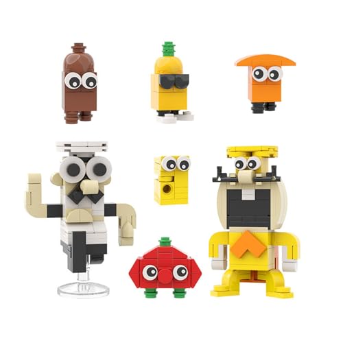 CYSNATU Pizza Building Kit Decoration Set MOC Tower Model Ornaments for Home Decor