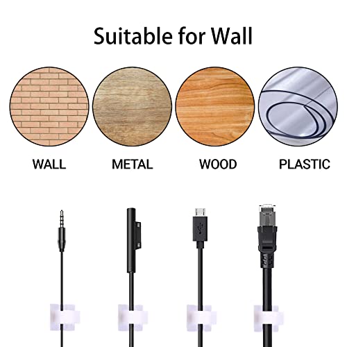 JeoPoom Clip per cavo adesivo[50 pezzi], clip per