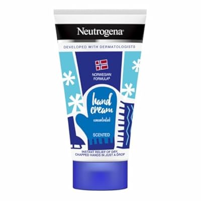 Neutrogena Crema de manos concentrada perfumada  50 ml   crema hidratante calmante con 40% de glicerina + vitamina E para manos extremadamente secas y agrietadas