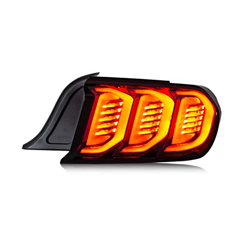 Inginuity Time Led Tail Lights For Ford Mustang 2016-2022 Sequential Turn Signal Black Rear Lamps Accessary Assembly #TOP6