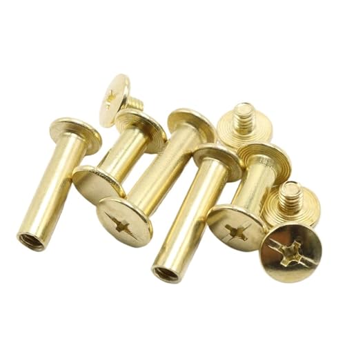 LF&LQEW 10pcs M5 DIY Knife Screw Decorative Pattern Steel Handle Rivet Bolt - Brass Plate Wooden Tools Rivet Nut Screw (Size : M5X80mm)