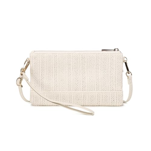 Image of Straw Clutch Purse for Beach Summer Vacation Bag Woven Handbag for Women