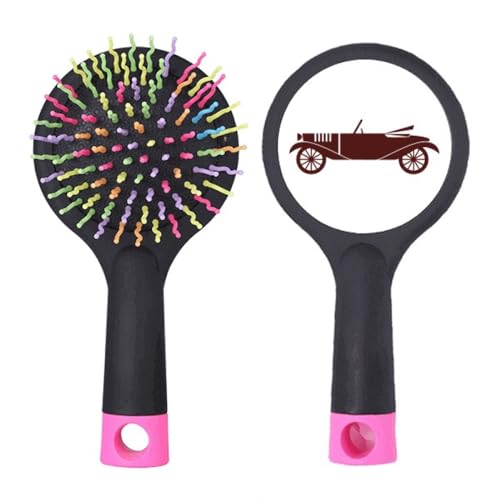 Brosse à cheveux démêlante marron vintage pour enfant et adulte
