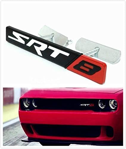 Piatek D-S8GR SRT8 Grille Metal Emblem Badge Decal Sticker Challenger Charger EMBLEM NAMEPLATE BADGE For for Dodge Ram Jeep Chrysler (For Grille)