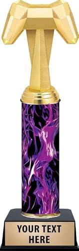 Personalized Purple Inferno Video Gaming Trophy, 11" Video Gaming Trophy Award, Customize Now