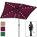 Best Choice Products 10x6.5ft Rectangular Solar LED Patio Umbrella w/USB Charger, Portable Power Bank, Tilt