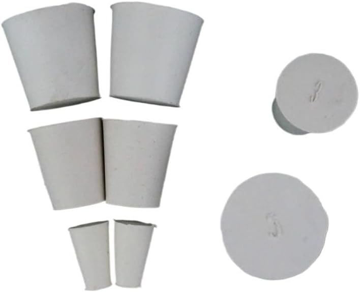 5/10/30/50pcs Type 000# To 10# Rubber Stopper Bungs Laboratory Solid Hole Stop Lab Push-In Sealing Plug (Size : 5pcs No.10)