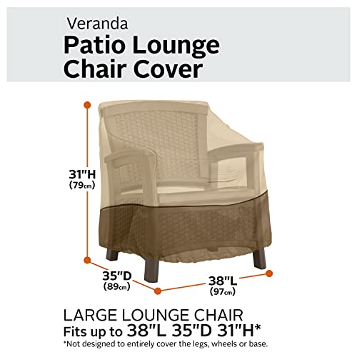 Classic Accessories Veranda Water-Resistant 58 Inch Bbq Grill Cover & Veranda Water-Resistant 38 Inch Patio Lounge Chair Cover, Pebble/Bark//Earth #TOP5