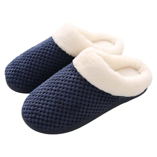 House Slippers for Women Warm High Elastic Thick Sole Non Slip House Bedroom Shoes Cozy Comfy Winter Home Flat Shoes