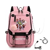 KASENFASHION Sac � Dos Katseye �cole Canvas, Sac � Dos Multi-Compartiments pour �tudes, Loisirs et Voyage