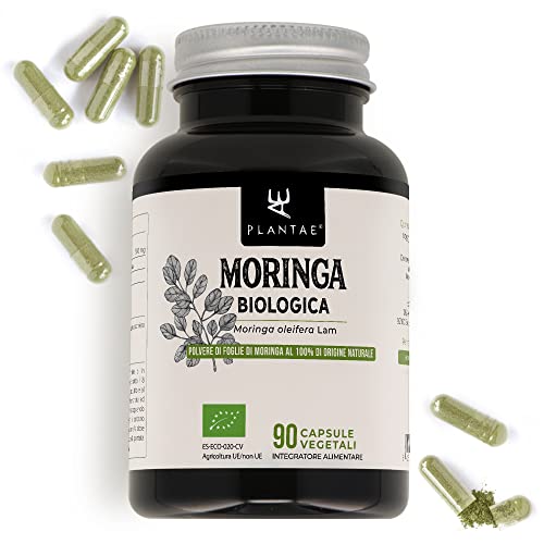 MORINGA biologica *Plantae* 90 capsule vegetali * Concentrato di nutrienti * Superfood +Biologica + Energia *