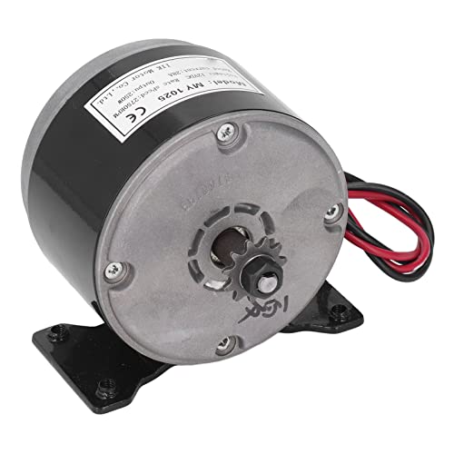 SPYMINNPOO 250W 12V High Speed Brushed DC Motor, 2750rpm Electric Motor, Aluminum Material, Suitable for Electric Scooter