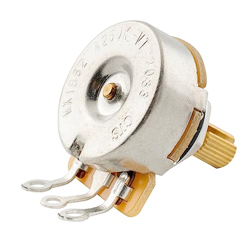 CTS 450G Vintage Tone A250K Pots Brass Short Split Shaft 1/4 Inch 10% Audio Taper Potentiometers for Electric Guitar Bass (Set of 4) - Image 3