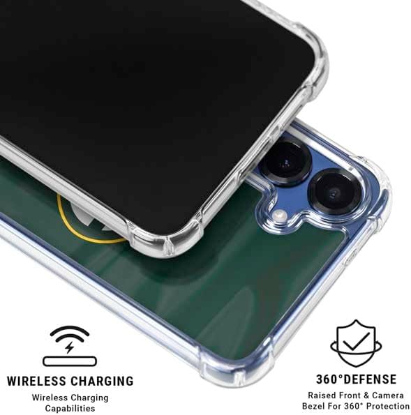 Skinit Clear Phone Case Compatible with Galaxy S25 Plus - Officially Licensed NFL Green Bay Packers Design