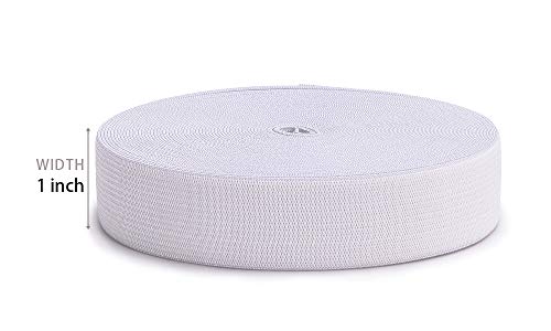 Airisoer EB1101 Elastic Bands For Sewing White 1 Inch 12 Yard High Elasticity Knit Spool Sewing Band thumb #3