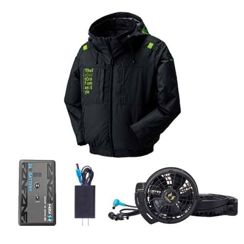 [�A�^�b�N�x�[�X] �󒲃E�F�A �`�^���t�[�h�����u���]����24V�o�b�e���[�ƂȂȂ߃t�@���Z�b�g 7743+RD9691NJ+RD9610PH S�`5L �T���G�X �󒲕��_��(�u���b�N 5L)