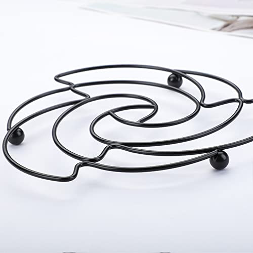 Turbokey Steel Cooling Rack For Countertops Metal Trivets For Hot Dishes Decorative Protection For Kitchen Table, Heat-Resistant Trivet For Serving & Cooling Dining Table Small Protector (Black) #TOP3