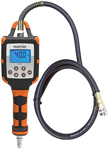 Martins Industries Flatematic Handheld Automatic Tire Inflator - up to 174 PSI, Inflate and Deflate Automatically, Rechargeable Lithium-ion Battery - Loud Signal and Stop When Set Pressure is Reach