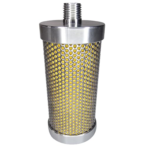 Industrial Air Compressor Muffler, NPT Threaded, Single Chamber 145 PSI, Replacement Part for Compressor Dryers, Compressed Air Equipment and Pneumatic Systems (XY-02 1/4")