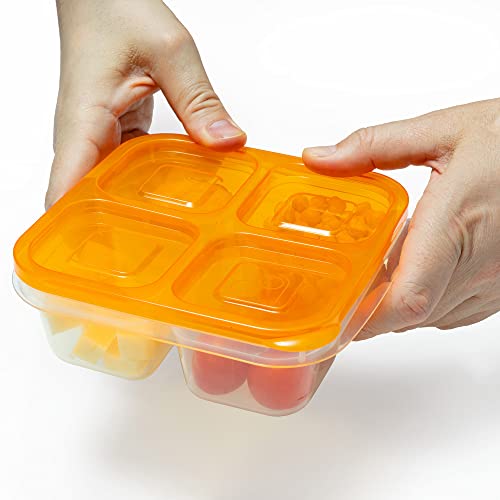 Loso Snack Containers - 7 Pack, 4 Compartment Snack Containers, Lunchable Container, Lunchable Containers 4 Compartments, Kids Lunch Box Containers, Snack Containers For Adults, Lunchables Containers #TOP4