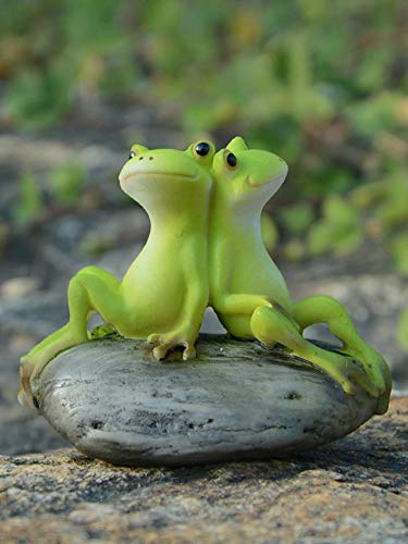 Gemmia Miniature Fairy Garden Frog Statues- Mini Boating Frog Figurine #TOP4