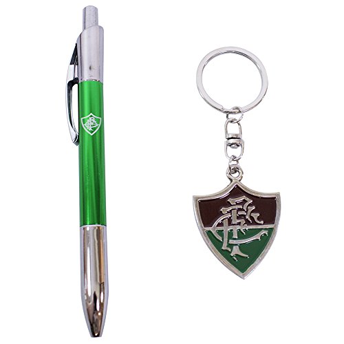 Jogo Caneta Roller Ball De Metal Com Chaveiro Fluminense