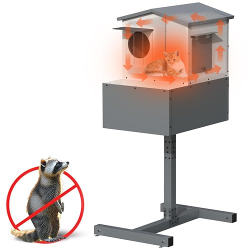 Elevated Metal Cat House Raccoon Proof