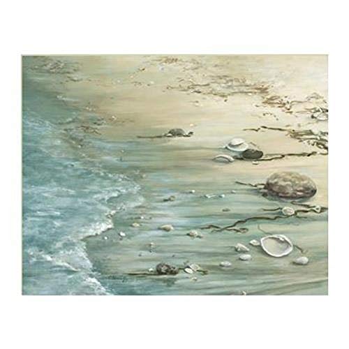 buyartforless Early Start by Chirs Reverdy 16x12 Art Print Poster Coastal Shells Tide Surf Beach Ocean