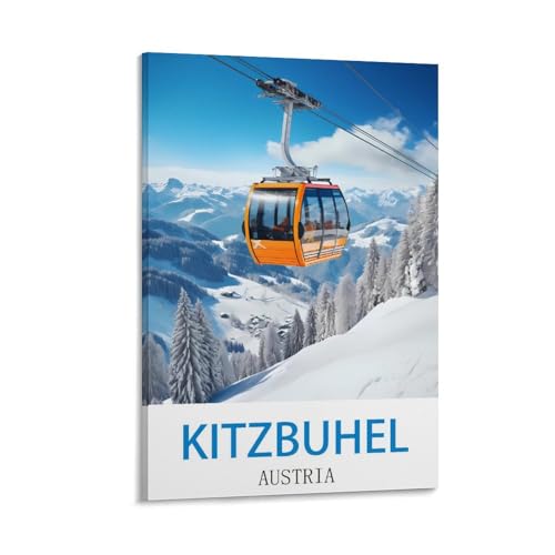 Poster voyage Kitzbuhel Autriche pour decorer un mur vide