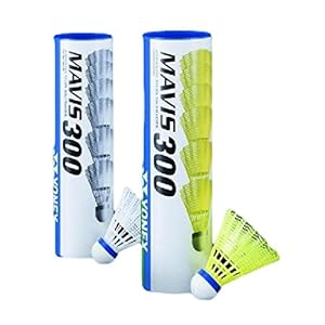 YONEX Mavis 300 Shuttles Medium (blue) Speed Badminton Shuttlecocks Tube Of 6