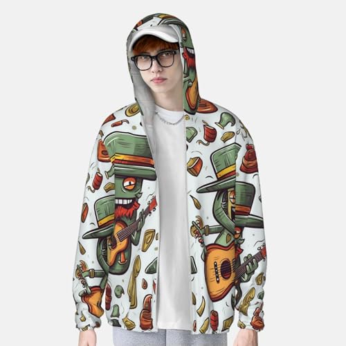 Chaqueta para hombre con protección solar UPF 50+ y capucha miniatura 3