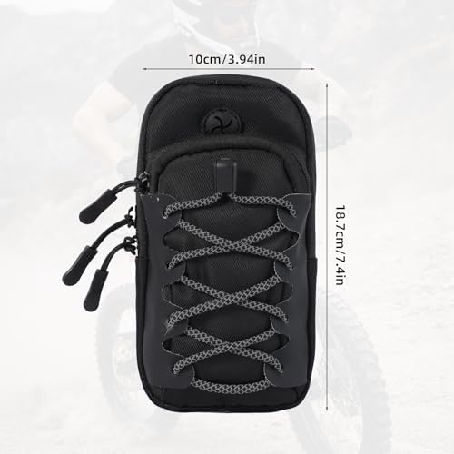 Electric Dirt Bike Bag for Surron LBX Tuttio Soleil 01 Yozma IN10 eRide Pro SS SR S, Waterproof Double Layer Motorcycle Storage Pouch with Adjustable Elastic Band for Phone ID Keys Drinks