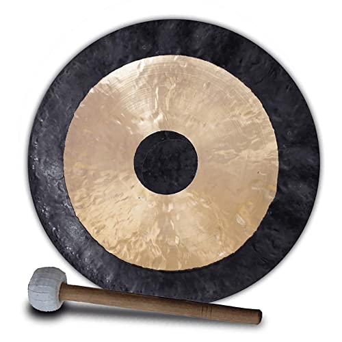 Chinese Traditional Gong, Beautiful Shimmering Wash Quality, Hand Selected For Quality, Bright Tones, Great For Sound Healing, Home(20Inch)