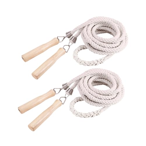 DECOMELODY 2個綿編み跳び縄 チーム用大縄跳び 軽量耐久屋外室内運動用 団体遊び フィットネス向け多人スキップロープ