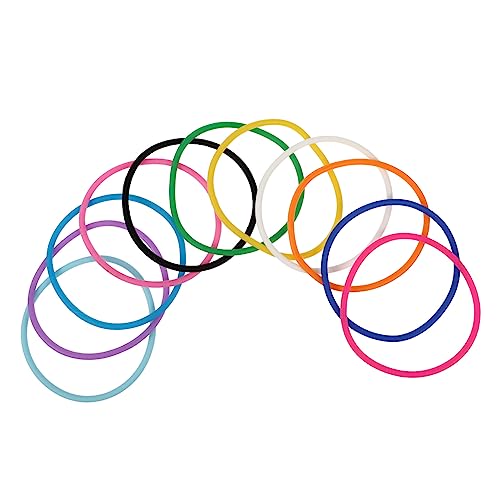 TOBBOMEY 10Pcs Silicone Jelly Bracelets Soft and Stretchy Rubber Wristbands for Parties Festivals and Events Fun Accessories for All Occasions