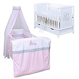 JUNIORBETT - das Bett wächst mit Ihrem Kind mit und lässt sich später zum Juniorbett umbauen, die Barriere/ Schutzgitter dient als zusätzlichen Rausfallschutz für Ihr Kind