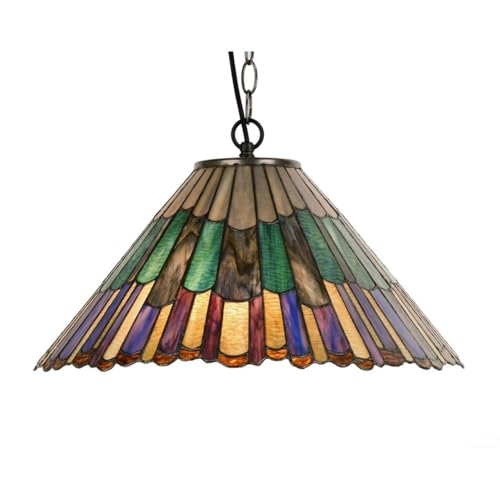 Lampe suspendue Tiffany anti-éblouissement lustre 3 x E27 Art Deco