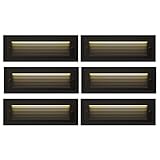 RUNBARRY Low Voltage 12V Step Lights Outdoor, 5W LED Landscape Stair Lights, 3000K/4000K/6500K 9 Inch Deck Step Lights, IP65 Waterproof, for Stair Lighting and Yard Patio Pathway Walkway, Pack of 6