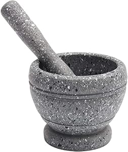 Hibucuo Grey Stone Mortar & Pestle Set