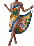 Herseas Women's Beach Cover Ups Sheer Chiffon V Neck Binding Tape Swimsuit Coverup Adjustable Straps Cross Criss Wraps for Swimwear...