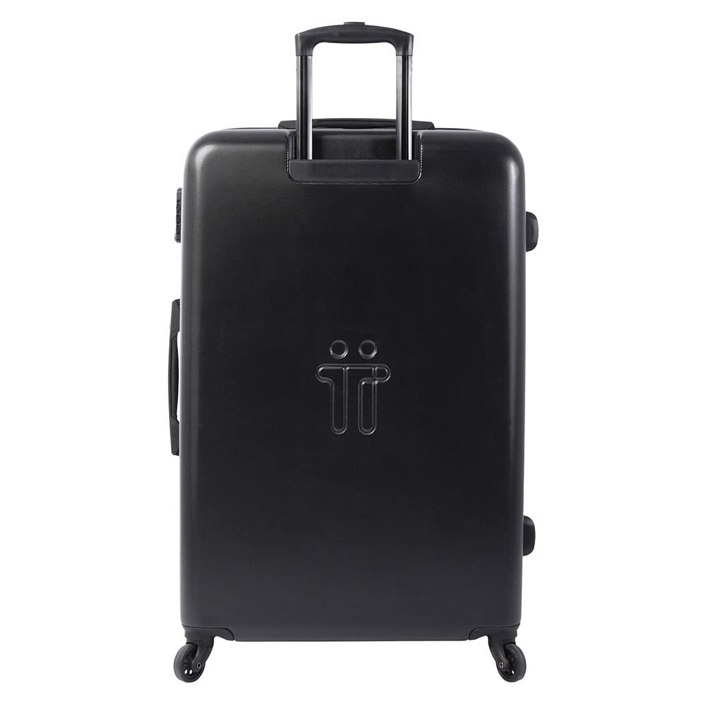 TOTTO - Maleta Rígida Grande, Modelo Bazy, 51.8 x 78.8 x 30 cm, Capacidad 120 L, Alta Resistencia a Impactos, Ruedas 360º, Manija Telescópica, Correas de Compresión Internas, Candado TSA, Color Negro