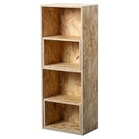 Amazon｜あられ組み シェルフボックス4 OSB 完成品 木製 組み立て不要